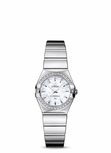 Omega Constellation Quartz 24 Polished Stainless Steel / Diamond Bezel / MOP 123.15.24.60.05.002 (12315246005002)